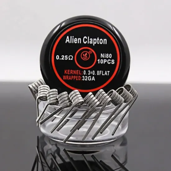 Kırmızı Kutu - Ni80 Hazır Sarılı Alien Clapton 10 Adet Tel Kırmızı Kutu - Ni80 Hazır Sarılı Alien Clapton 10 Adet Tel