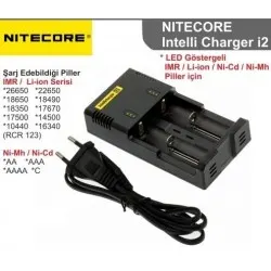 Nitecore i2 Li-on 2'li Sarj Aleti Nitecore i2 Li-on 2'li Sarj Aleti