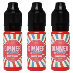 Dinner Lady Strawberry Custard Premium Likit - 3x10 30ml Dinner Lady Strawberry Custard Premium Likit - 3x10 30ml